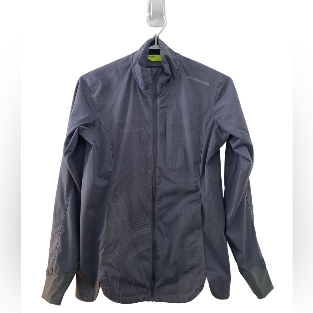 Brooks Women’s Size XS Lightweight Running Shell Jacket Grey Athletic Zip Up
